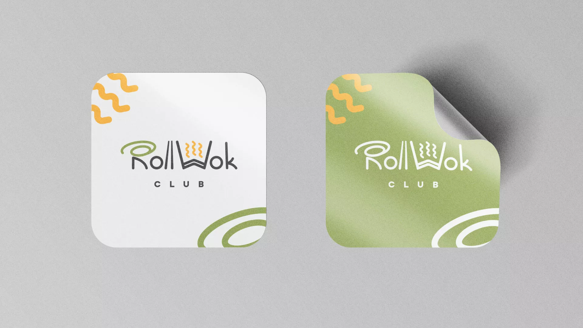 Разработка логотипа и фирменного стиля суши-бара «Roll Wok Club» в Наро-Фоминске